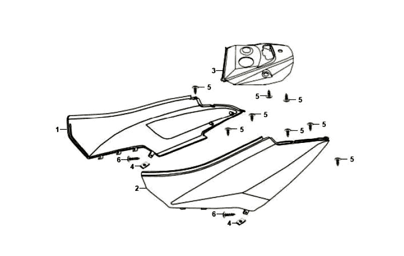Motorschermen Sym Orbit (R010CA) red