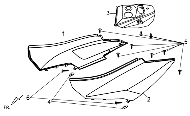 Motorschermen Sym Orbit II (BK5560) black