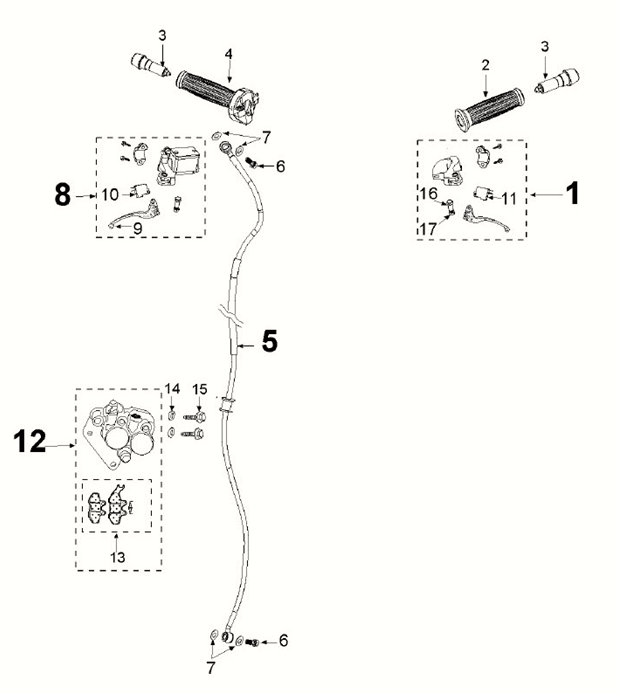 Braking system Peugeot Django 4-takt E5