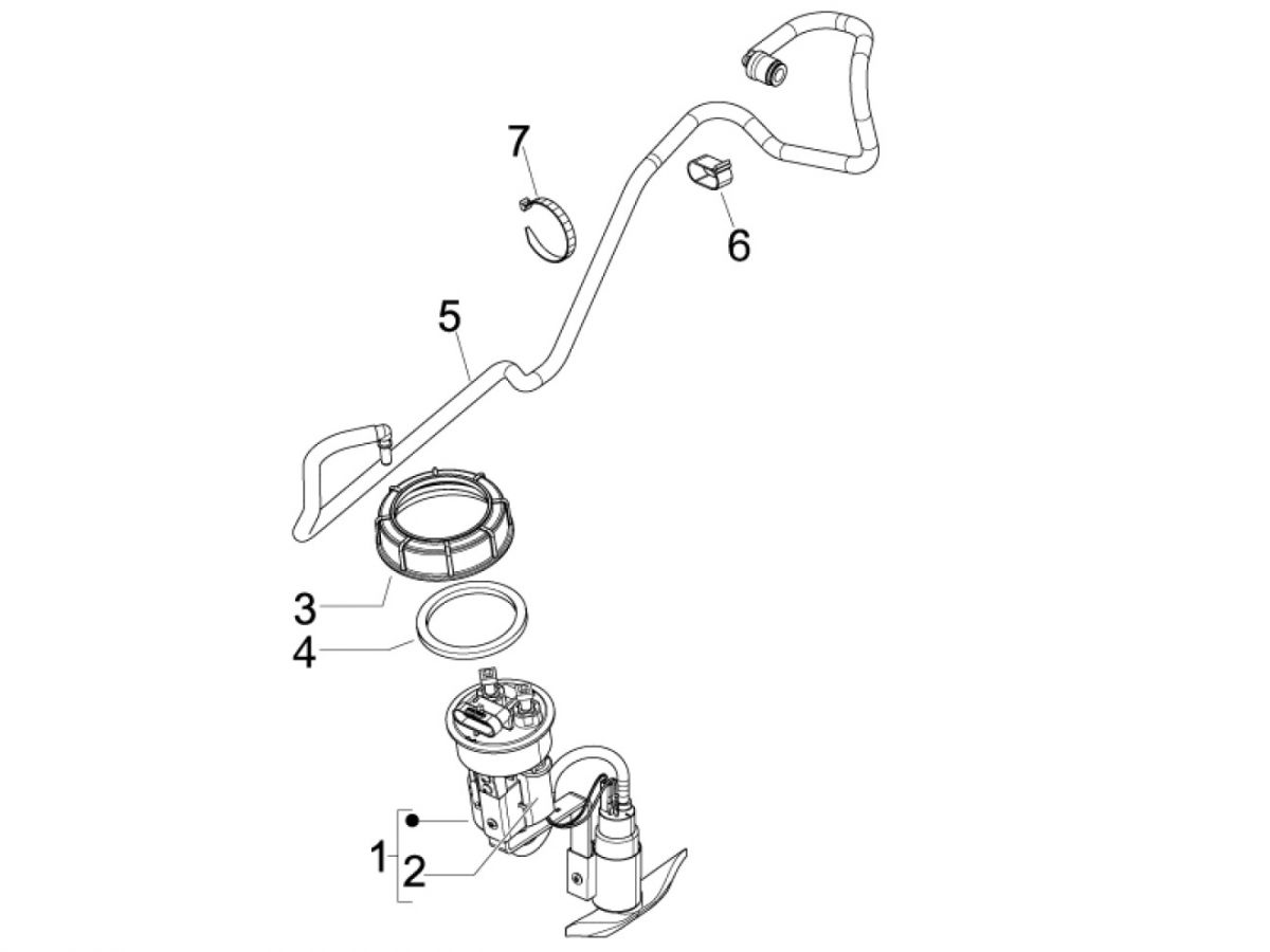 Benzinepomp Piaggio Beverly 300 IE ABS Euro 4 2016-2020