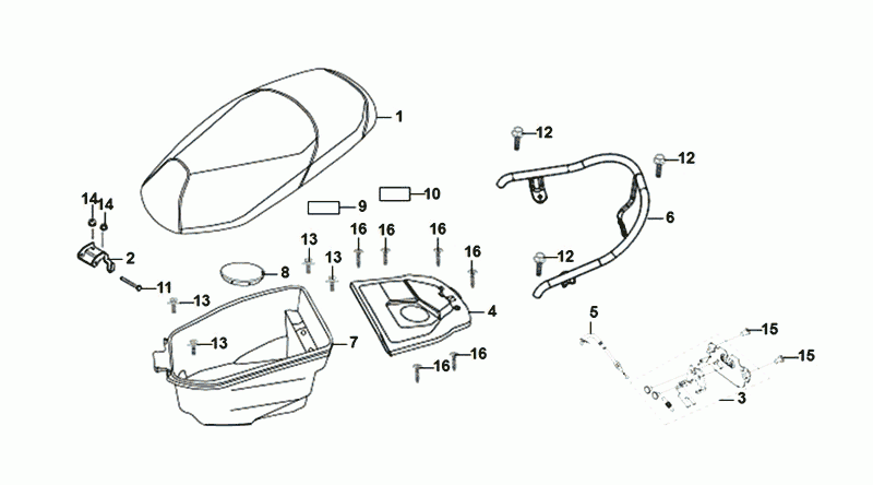 Buddyseat Helmbak Drager Sym Allo Euro4