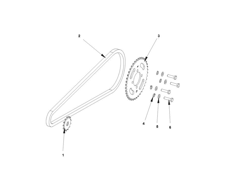 Ketting - Achtertandwiel -Voortandwiel  Bye-Bike