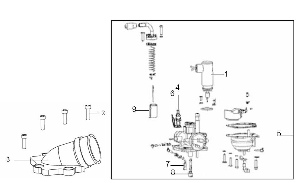 Carburateur Generic Xor 50 2-takt 2007 wit 25