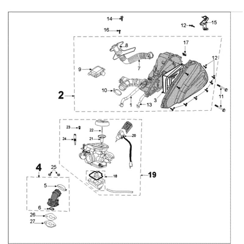 Carburateur Keihin Peugeot Tweet old matgrijs