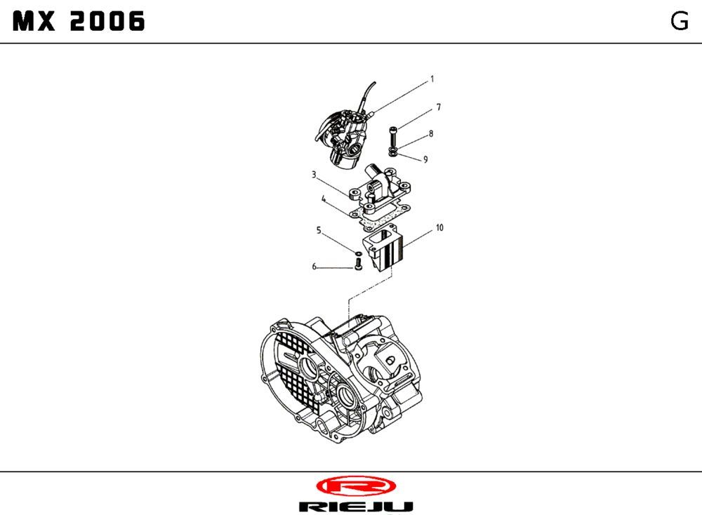 Carburateur Rieju MX rood 2010 2-takt