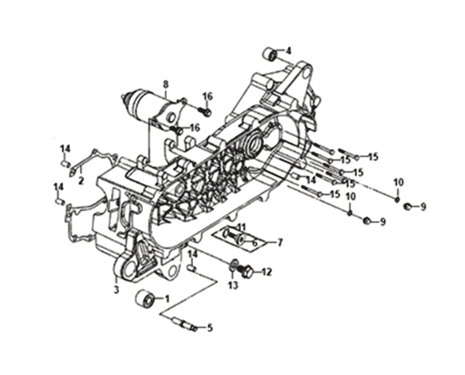 Carter - Startmotor Sym Jet 14