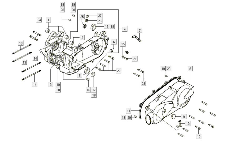 Carter - Carterdeksel Kymco Like 200i Wit