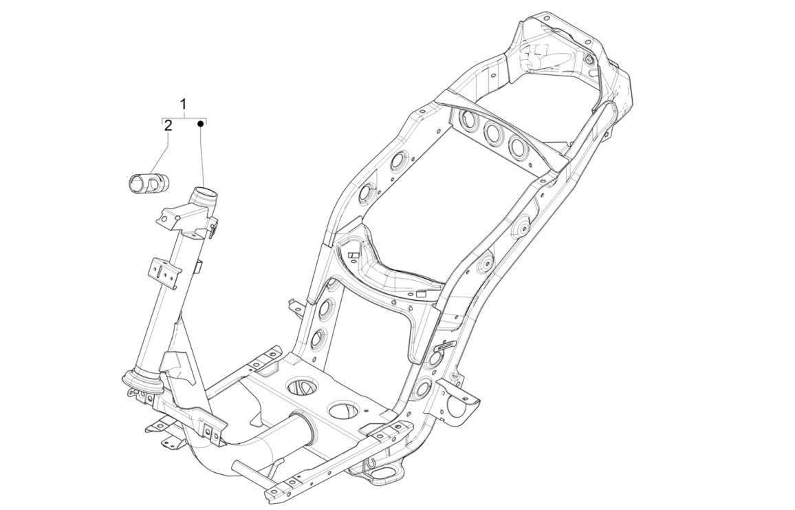 Frame Piaggo Zip 50 4-takt IGET 3V Euro 4