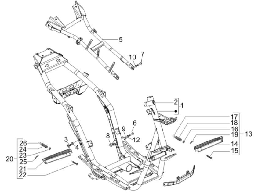 Frame Gilera Runner 200 VXR 4-takt 2006