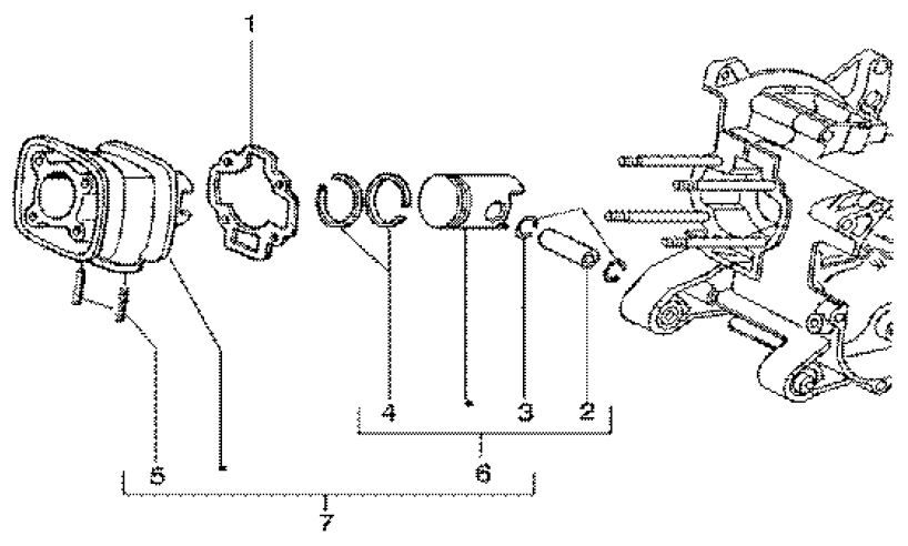 Cilinder - Zuiger Gilera Runner FXR 180 2-takt