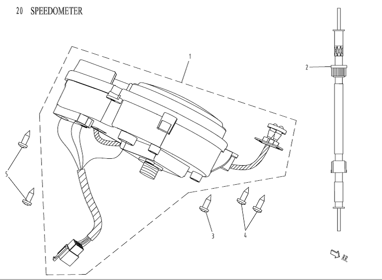 Kilometerteller - Cockpit - Kilometertellerkabel AGM Venom zwart
