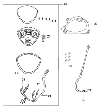 Kilometerteller - Cockpit - Kilometertellerkabel Edwards Tomorrow Maple V50-3 flat mat antraciet