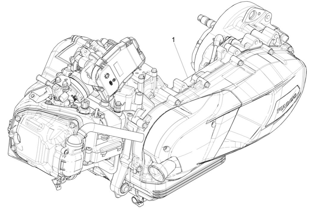 Motorblok compleet Piaggio Liberty 125 IGET 3V ABS Euro 5
