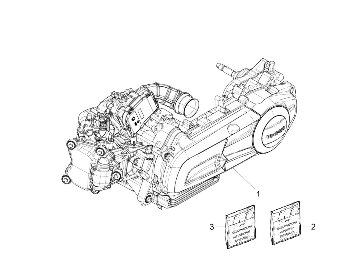 Motorblok compleet Piaggio Beverly 300 IE ABS Euro 4 2016-2020