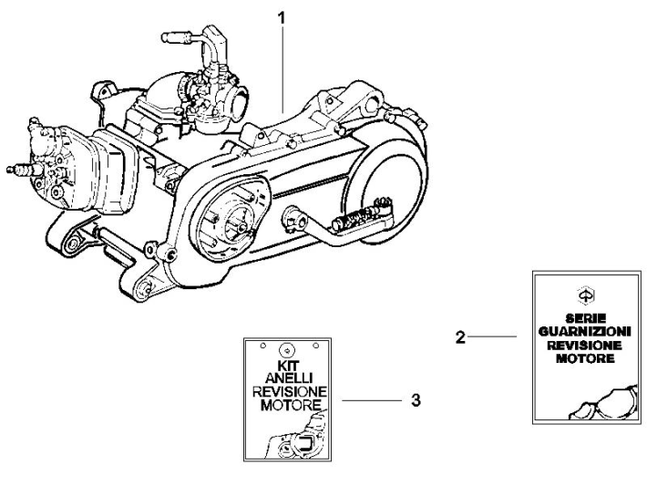 Motorblok compleet Gilera Runner 50 SP 50 2-takt LC 2010-2017