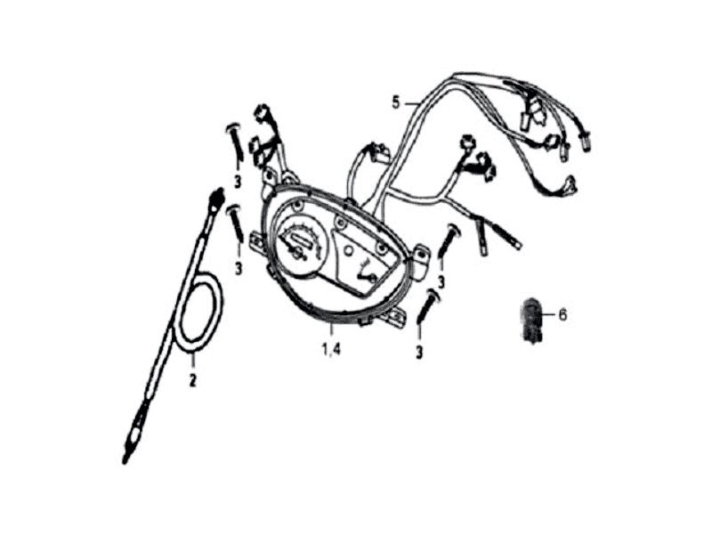 Kilometerteller - Cockpit - Kilometertellerkabel Sym Orbit (BU289) blue
