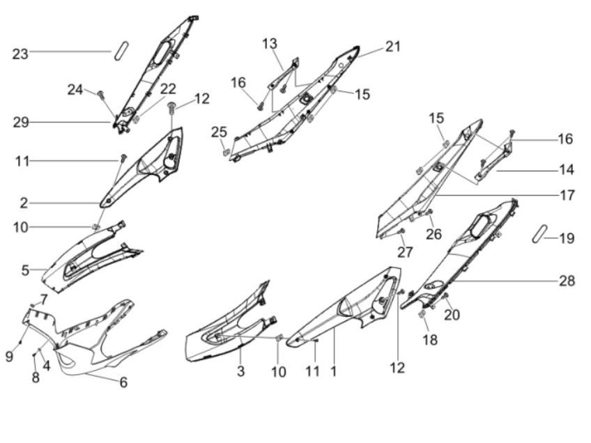 Motorschermen - Onderspoiler Gilera Runner 200 VXR 4-takt 2006
