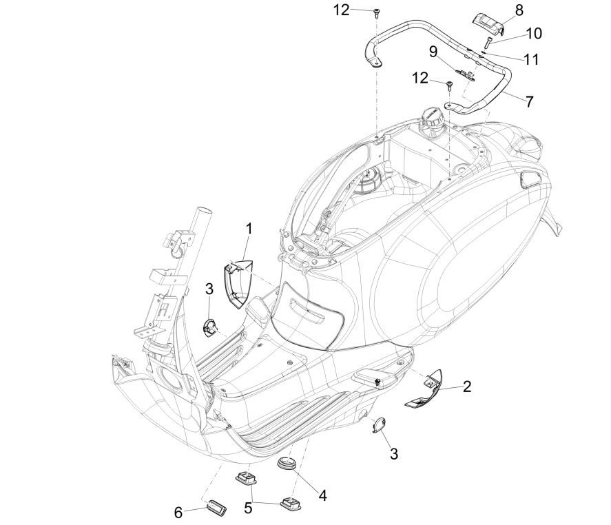 Motorschermen - Spoiler Vespa Sprint 125 3V IE ABS