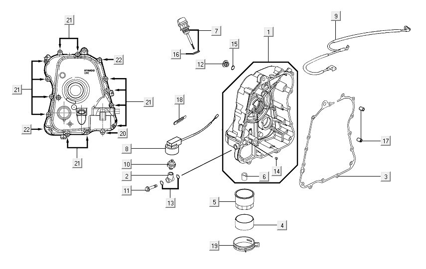 Carter - Peilstok - Oliefilter Kymco Xciting 500R EVO