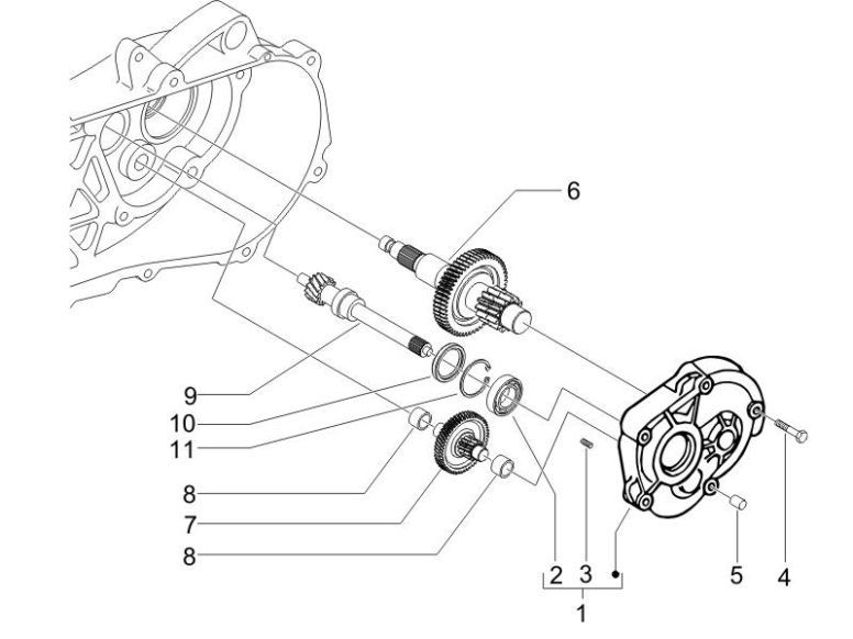 Vertanding - Overbrenging Piaggio Zip 2000 2-takt AC
