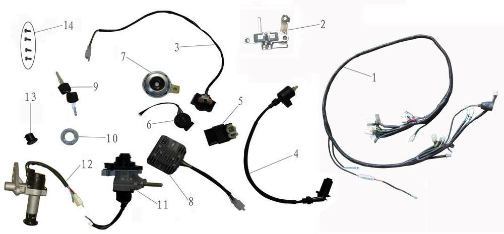 Elektrische delen China Touring zwart