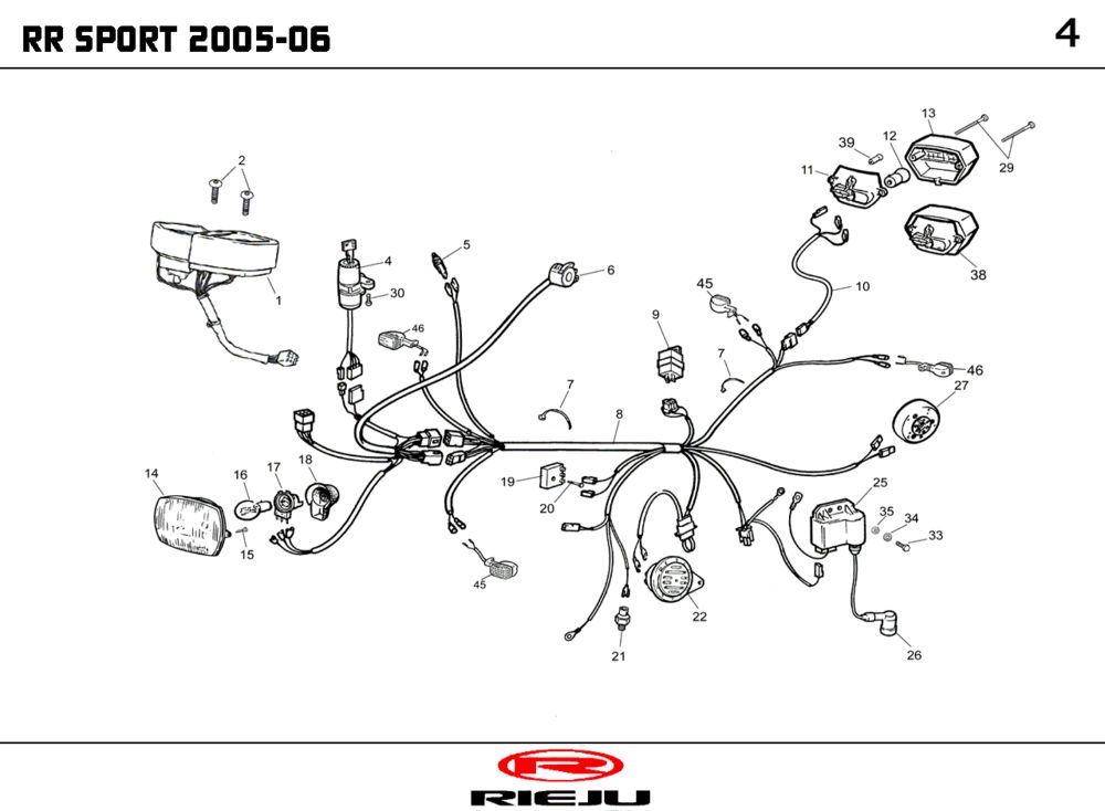 Elektrische delen Rieju RR Sport blauw 2005 2-takt