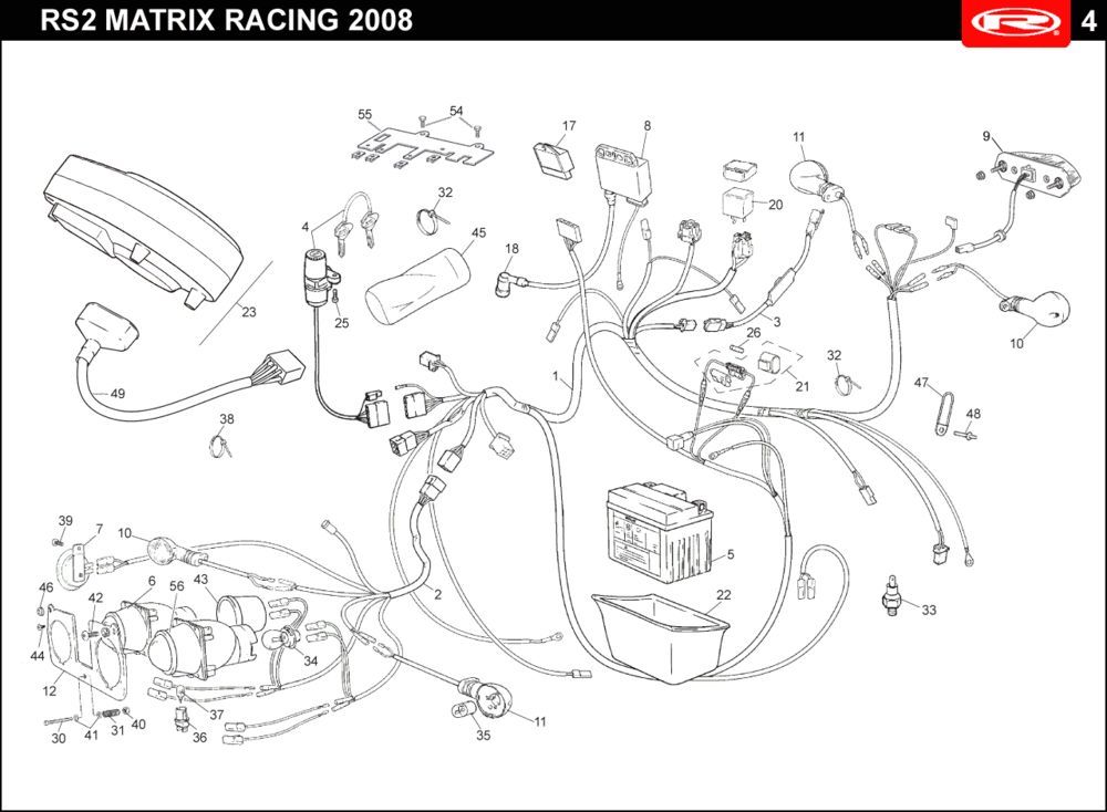 Elektrische delen Rieju Rs2 racing blauw 2010 2-takt
