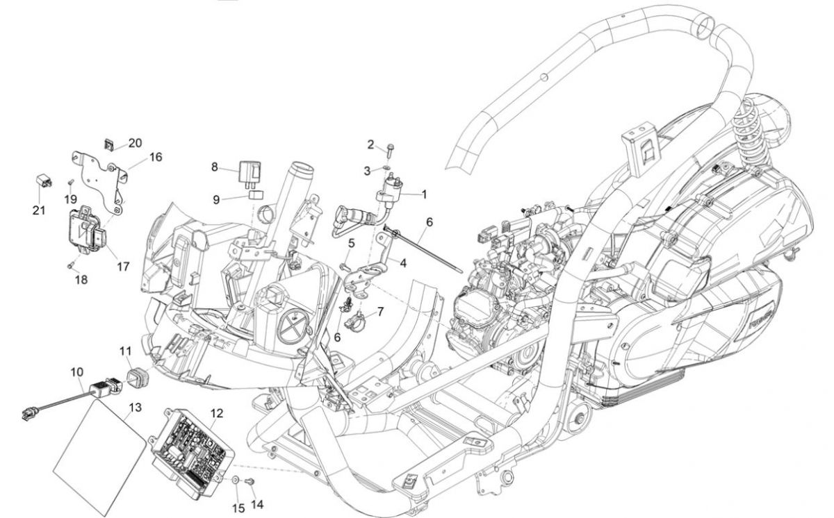 Spanningsregelaar - Bobine - Elektronische delen Piaggio Medley 125 ABS Euro 5 2021-2022