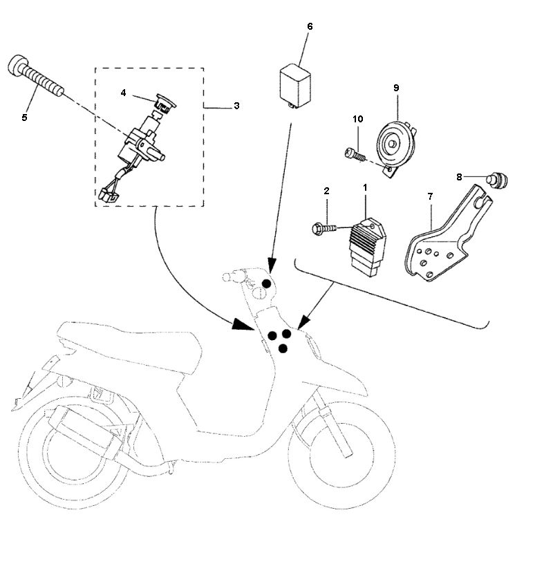 Kabelboom - Bobine - Accu Yamaha Bw's 2-takt