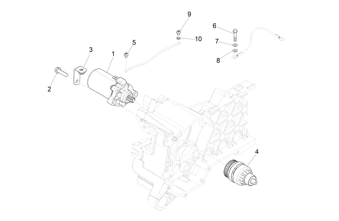 Startmotor - Bendix Piaggio Liberty 50 4-takt AC IGET 3V Euro 4