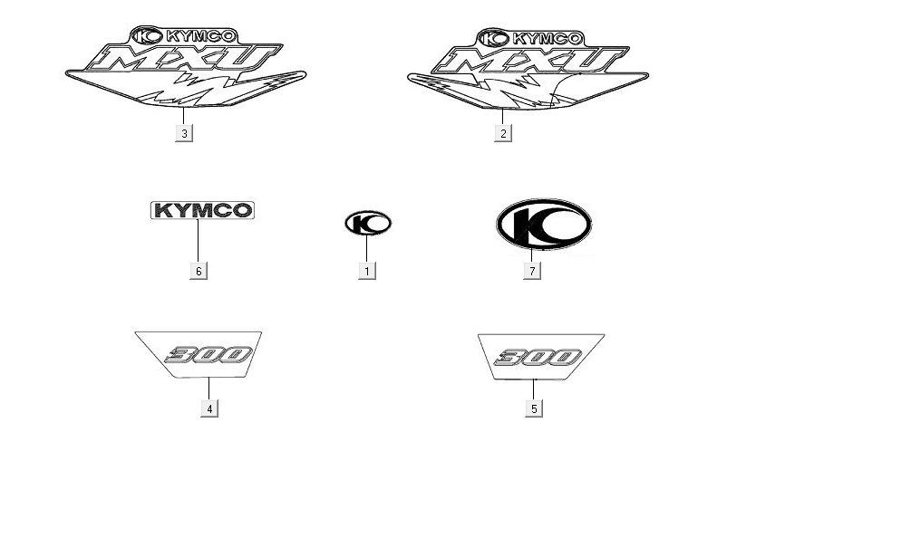 Emblemen - Stickers Kymco MXU 300