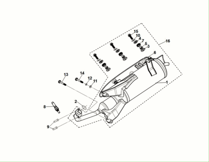 Uitlaat Sym Fiddle ll Euro 5