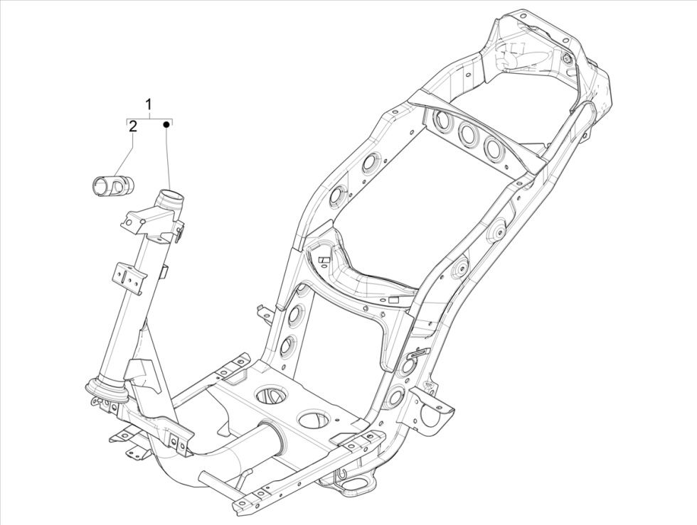 Frame Piaggo Zip 50 4-takt IGET 3V Euro 5