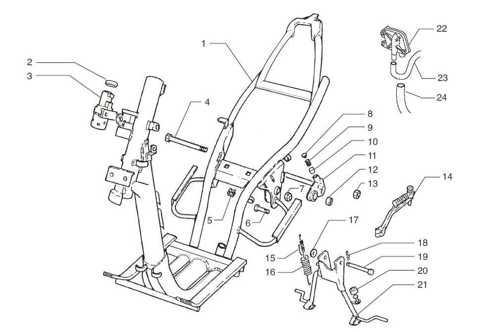 Frame Beta Ark-k 50 2-takt LC zilver 2004