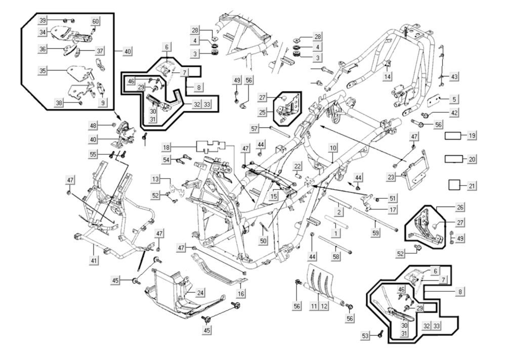 Frame Kymco Myroad 700i