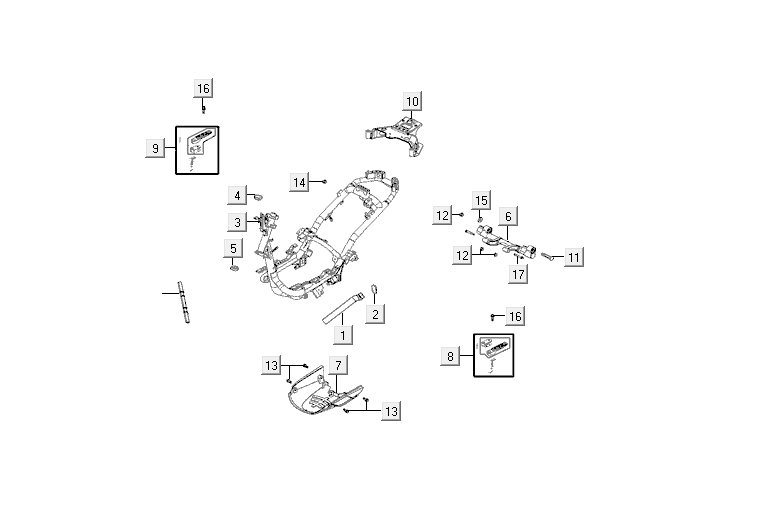 Frame Kymco VP50i Euro 4 tecno silver