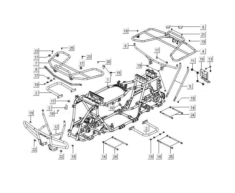 Frame Kymco MXU 400