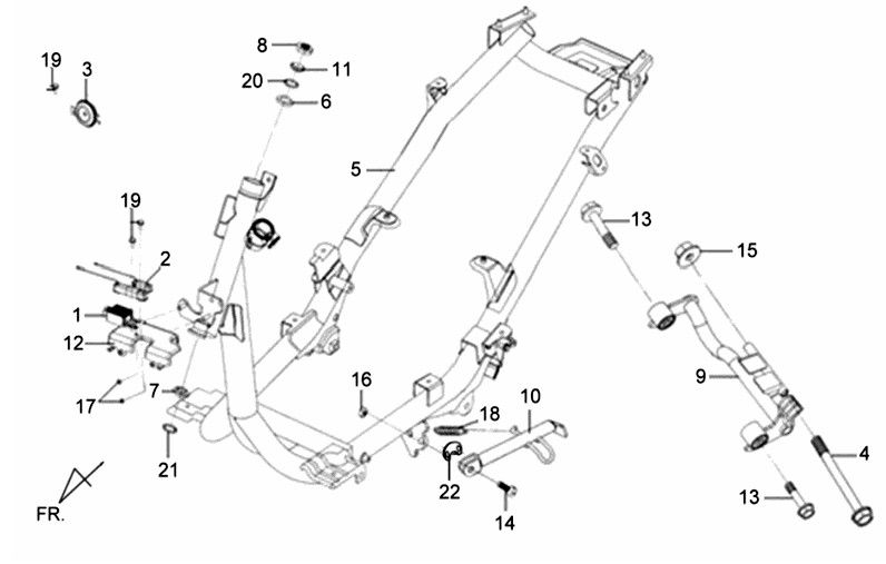 Frame - Motorophanging Sym Mio