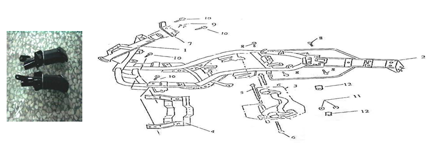 Framedelen Turbho RG50 125