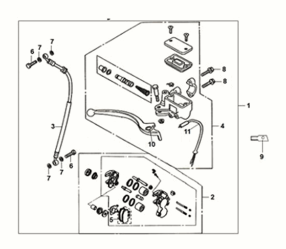 Front brake master cylinder Sym X-Pro 50 E5