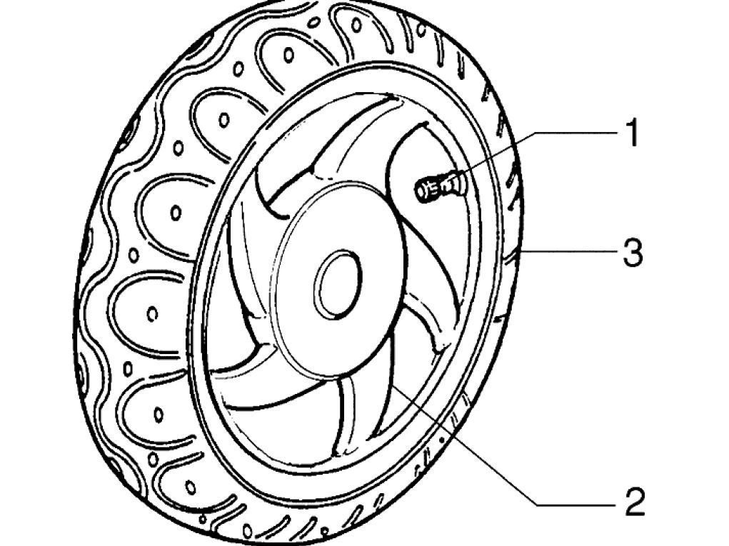 Voorwiel Piaggio Zip RST 50 2-takt AC