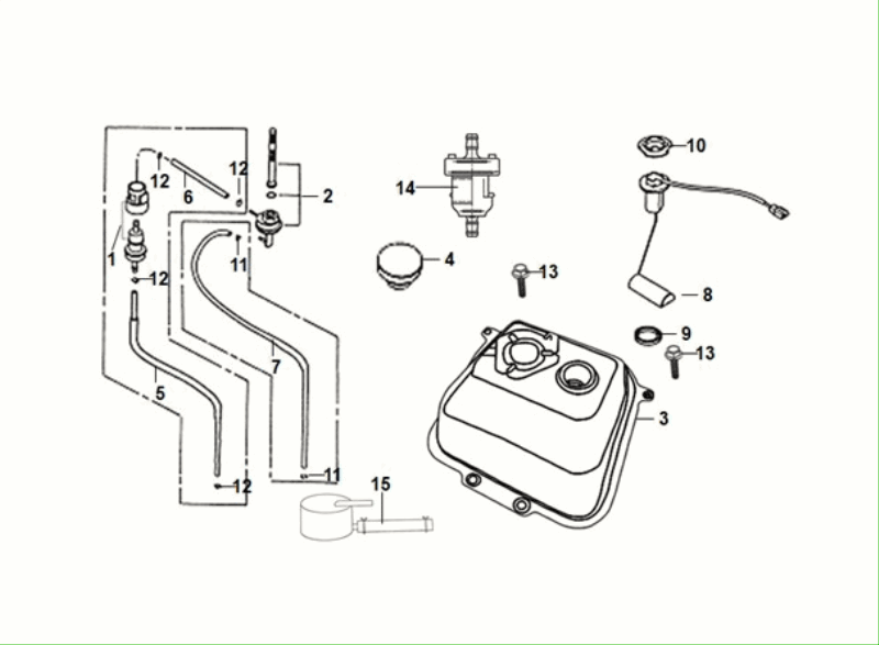 Benzinetank Sym Fiddle ll Euro 5