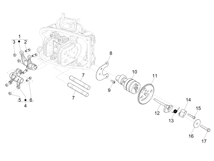 Nokkenas - Nokkenastandwiel - Tuimerlaars Piaggio MP3 500 LT Business 2014-2016