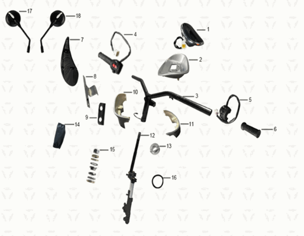 Handlebar / front fork Yadea M6L