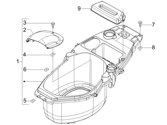 Helmbak Piaggio Fly 50 4-takt AC