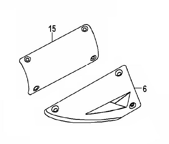 Hitteschild uitlaat Generic Xor 50 2-takt 2007 wit 25