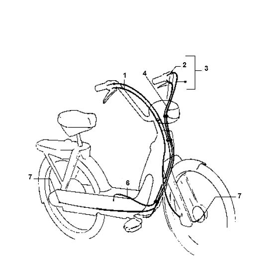 Gaskabel - Remkabel Kilometertellerkabel Piaggio Ciao