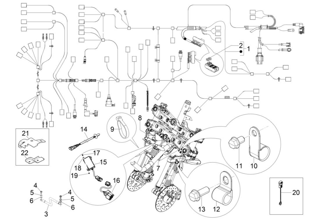 Kabelboom Piaggio MP3 300 HPE / 300 HPE Sport ABS Euro 5 2020-2022