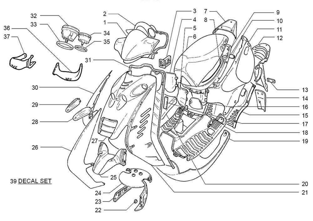 Kappen - Beplating Beta Ark-k Racing 50 2-takt AC 2006