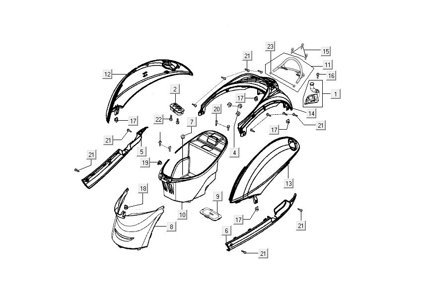 Kappen - Beplating Kymco Sento 50 4-takt Roze
